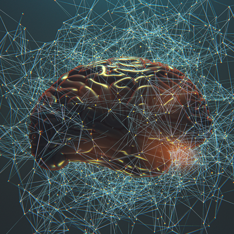 Brain waves circulating around a brain football4football